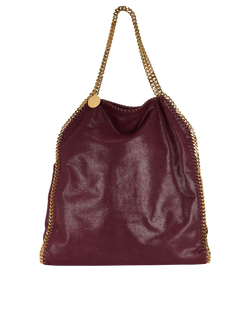 Large Falabella Tote, Faux Suede, Burgundy, 229034, DB, 3*